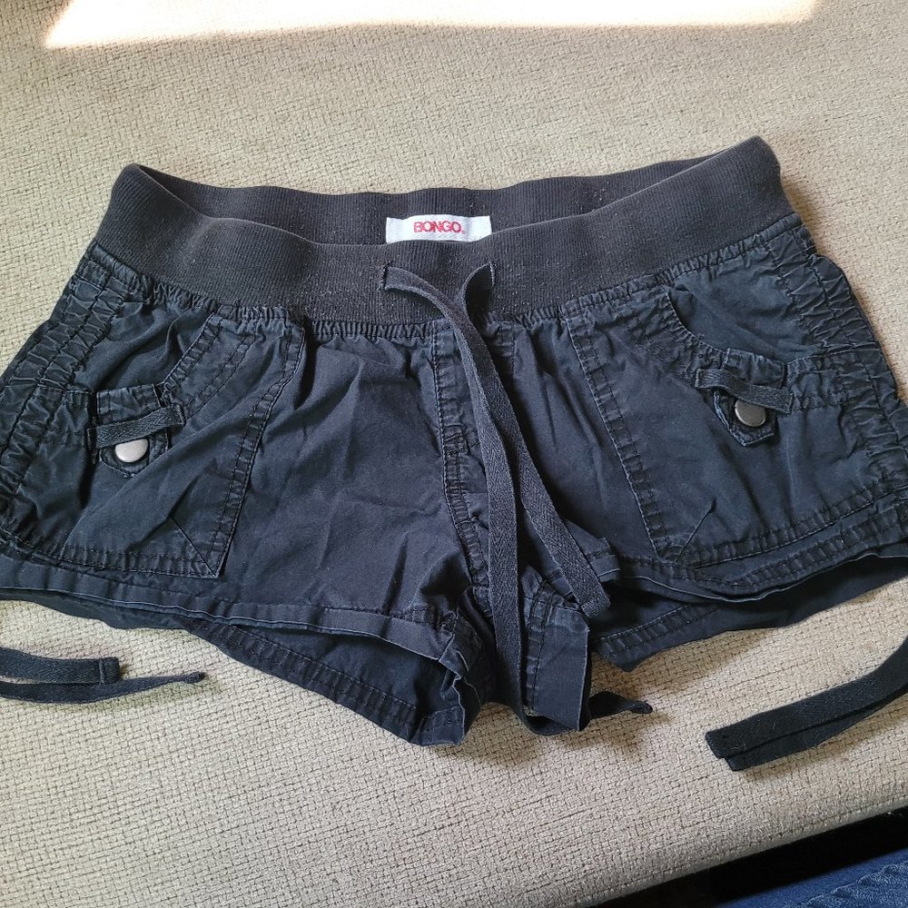 Black BONGO drawstring side shorts